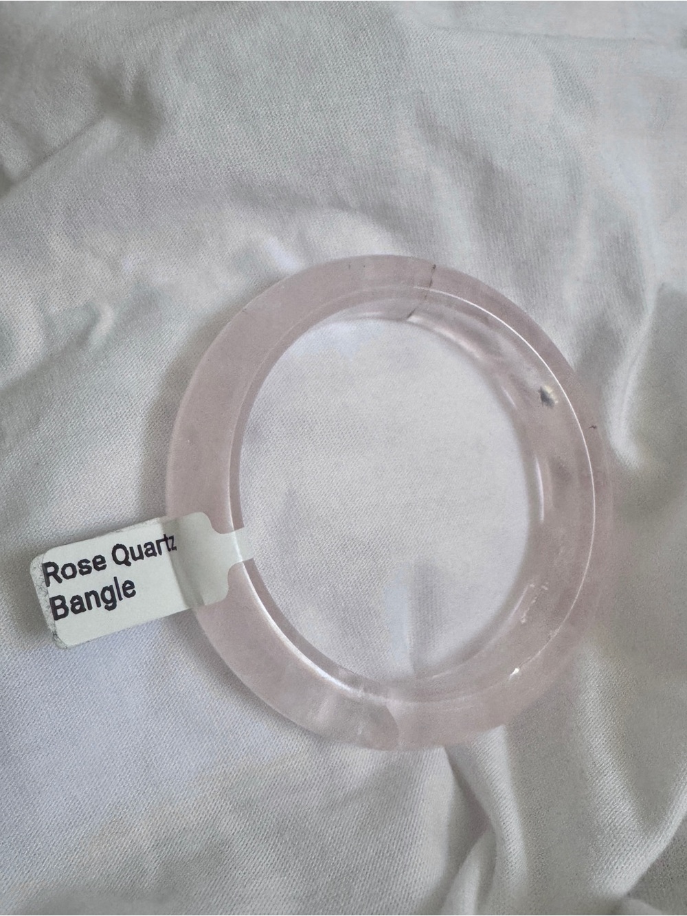 Rose Quartz Bangle - Grade A quartz Pink Crystal Bracelet